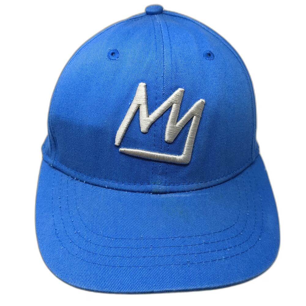 Mammoth Mountain Snapback Hat Blue One Size Ski Trail Map Crown Logo Graphic